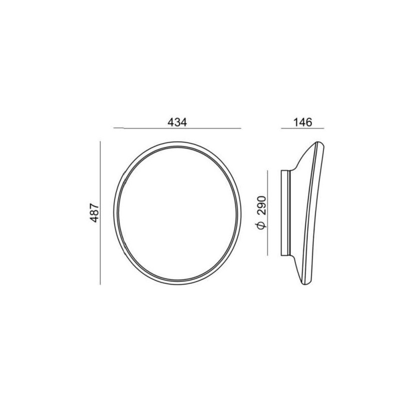 DYNAMIC APPLIQUE MEDIA ROTONDA LED 21W LUCE 3000K DESIGN MODERNO MARCHIO STILNOVO STILNOVO MA&DE - Cristalensi Shop Online