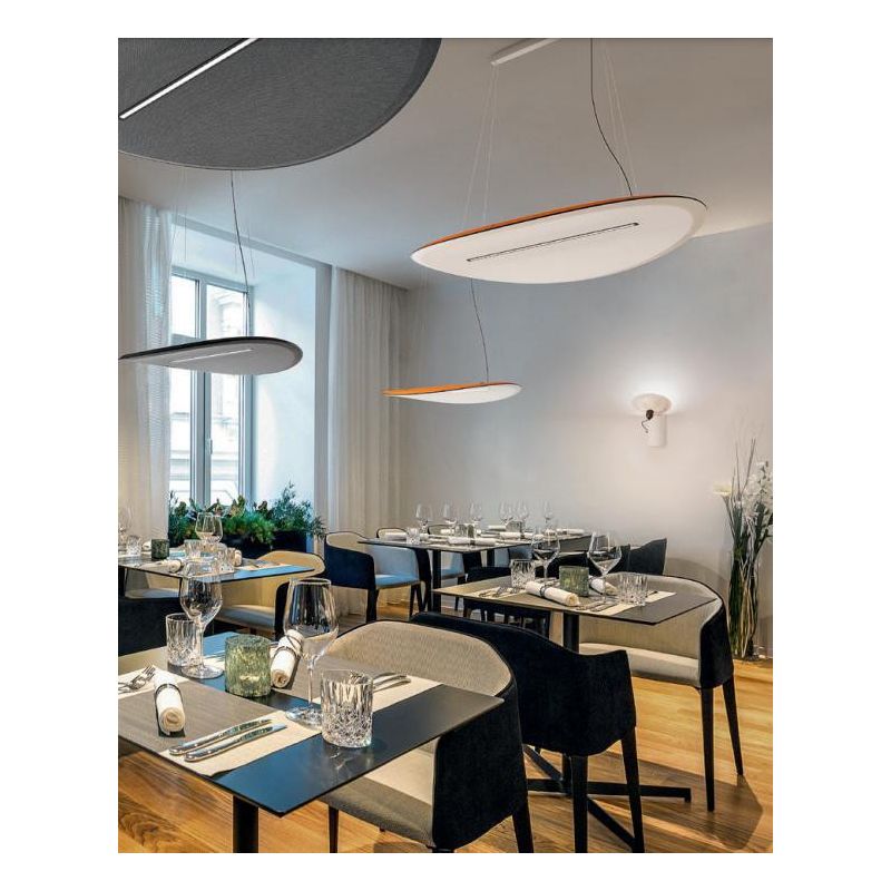 DERBY SOSPENSIONE MODERNA DIMMERABILE CON SCHERMATURA DARKLIGHT LED 21W LUCE 3000K DI STILNOVO STILNOVO MA&DE - Cristalensi Shop