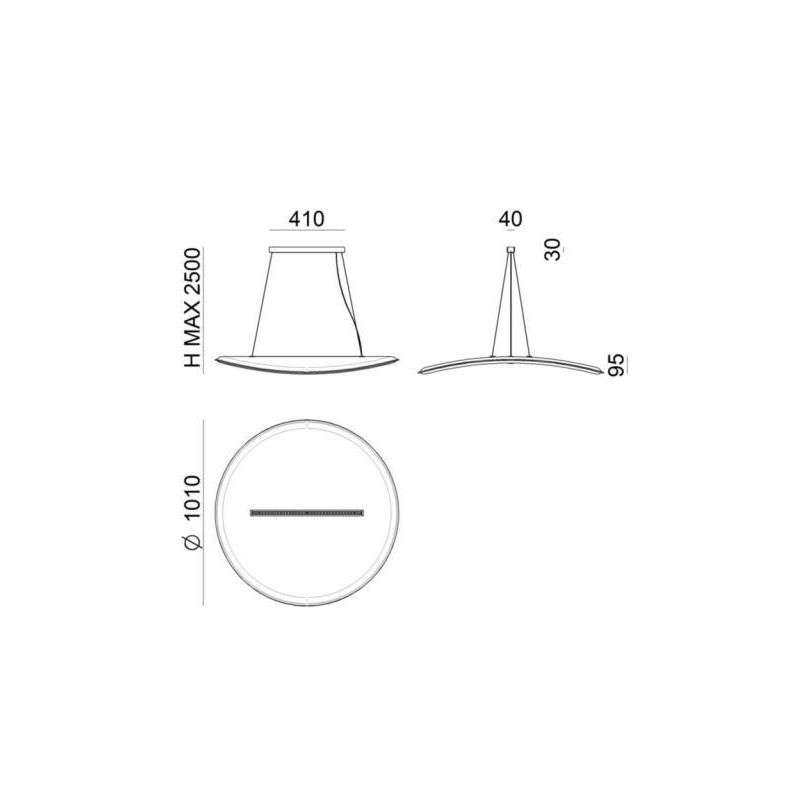 DERBY SOSPENSIONE MODERNA LED 28W LUCE 3000K DIMMERABILE MARCHIO STILNOVO STILNOVO MA&DE - Cristalensi Shop Online
