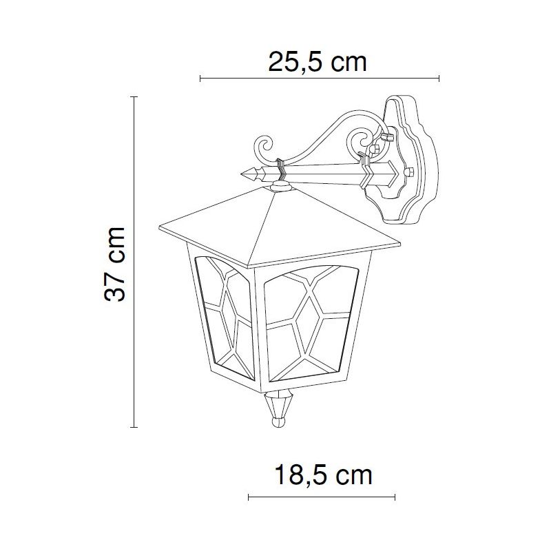 ATLANTA APPLIQUE IN ALLUMINIO DA ESTERNO IP44 DIFFUSORE PLASTICA EFFETTO GHIACCIO Globo Lighting - Cristalensi Shop Online