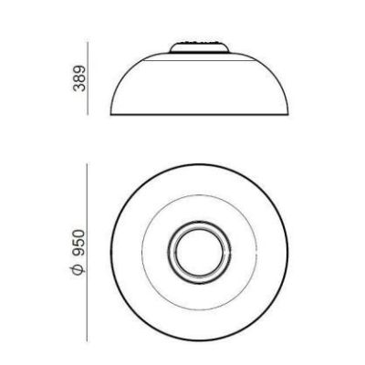 DEMI GRANDE PLAFONIERA MODERNA DIMMERABILE LED 55W LUCE 3000K DIAMETRO CM 95 BIANCA DI STILNOVO STILNOVO MA&DE - Cristalensi Sho