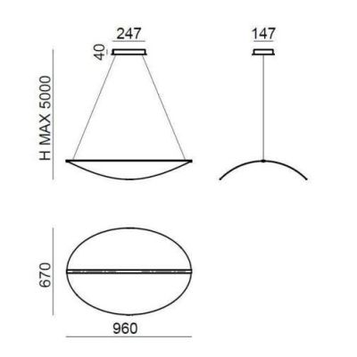 DIPHY GRANDE LAMPADARIO DIMMERABILE CON LED 54W LUCE 3000K ULTRAMODERNO DELLA LINEA LIGHT STILNOVO MA&DE - Cristalensi Shop Onli
