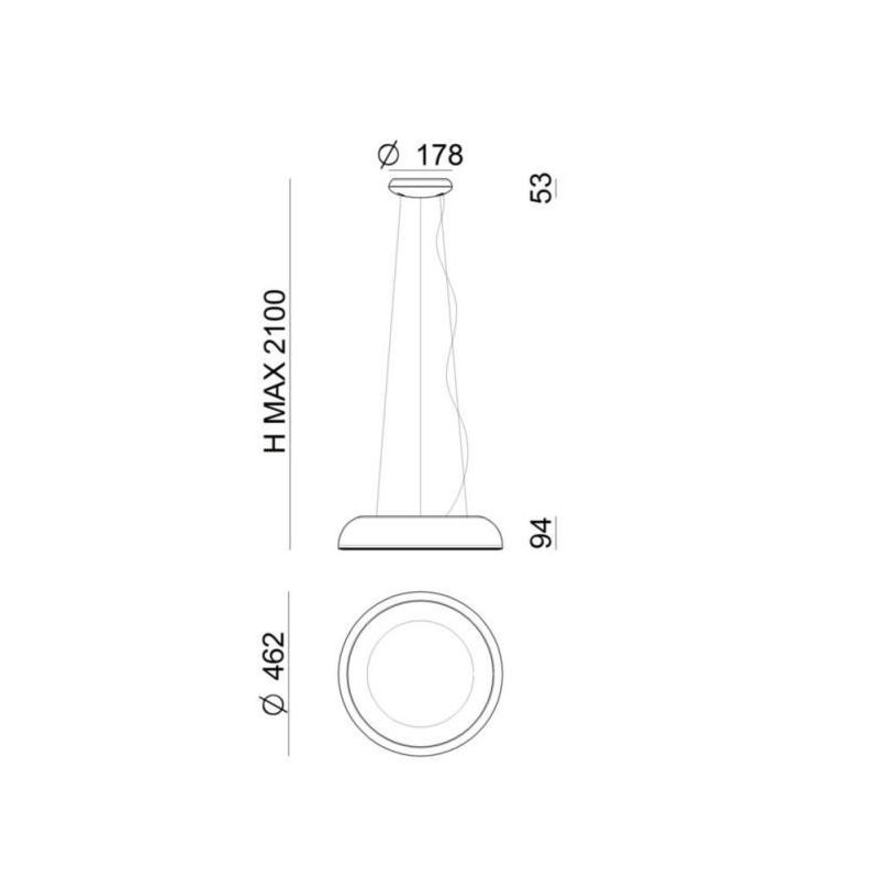REFLEXIO SOSPENSIONE MODERNA LED 37W D46 CM LUCE 3000K 3 COLORI MARCHIO STILNOVO STILNOVO MA&DE - Cristalensi Shop Online