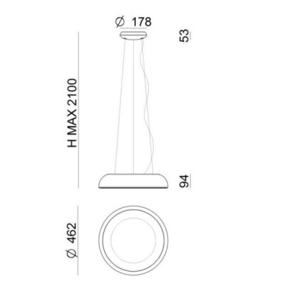 REFLEXIO SOSPENSIONE MODERNA LED 37W D46 CM LUCE 3000K 3 COLORI MARCHIO STILNOVO STILNOVO MA&DE - Cristalensi Shop Online