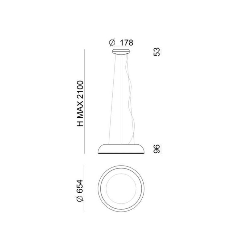 REFLEXIO SOSPENSIONE MODERNA LED 48W D65 CM LUCE 3000K 3 COLORI MARCHIO STILNOVO STILNOVO MA&DE - Cristalensi Shop Online