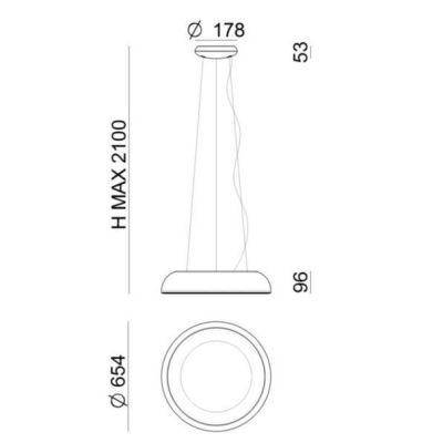REFLEXIO SOSPENSIONE MODERNA LED 48W D65 CM LUCE 3000K 3 COLORI MARCHIO STILNOVO STILNOVO MA&DE - Cristalensi Shop Online