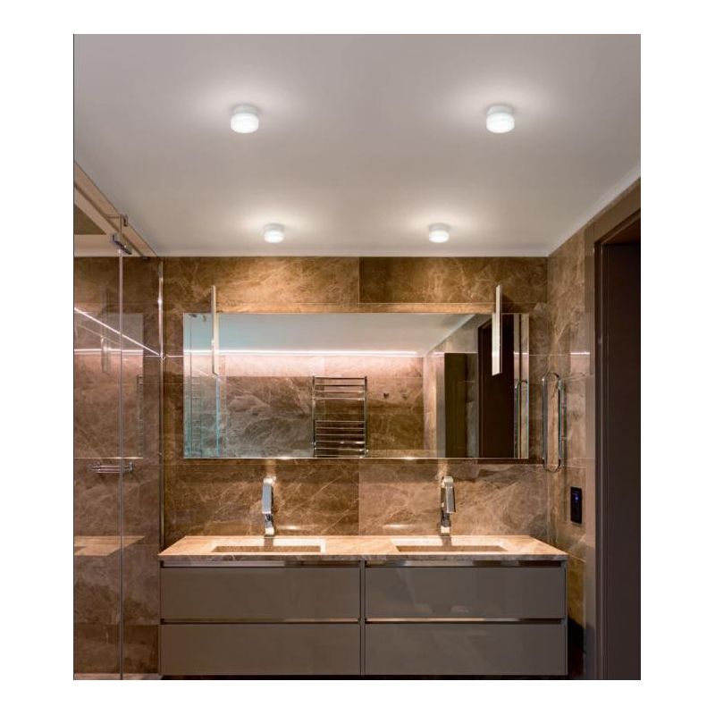 CHOBIN65 APPLIQUE SEMPLICE ROTONDA IP65 DESIGN MODERNO COLORE BIANCO ATTACCO GX53 DI STILNOVO Linea Light - Cristalensi Shop Onl