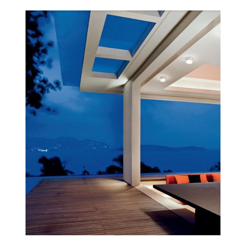 CHOBIN65 APPLIQUE SEMPLICE ROTONDA IP65 DESIGN MODERNO COLORE BIANCO ATTACCO GX53 DI STILNOVO Linea Light - Cristalensi Shop Onl