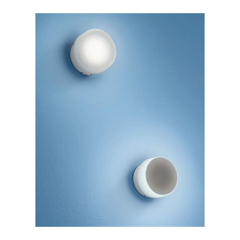 CHOBIN65 APPLIQUE SEMPLICE ROTONDA IP65 DESIGN MODERNO COLORE BIANCO ATTACCO GX53 DI STILNOVO Linea Light - Cristalensi Shop Onl