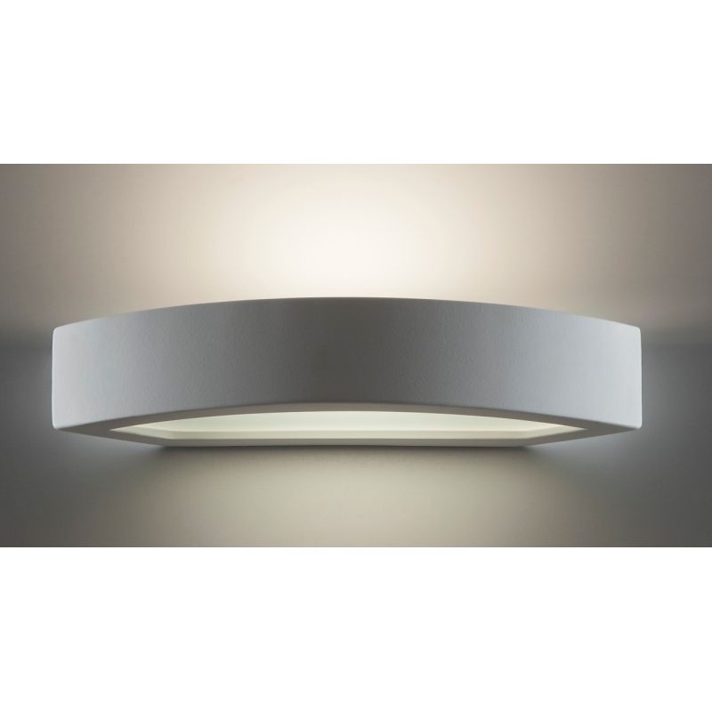2293 LAMPADA A PARETE IN CERAMICA EFFETTO GESSO VERNICIABILE 9010 BELFIORE - Cristalensi Shop Online