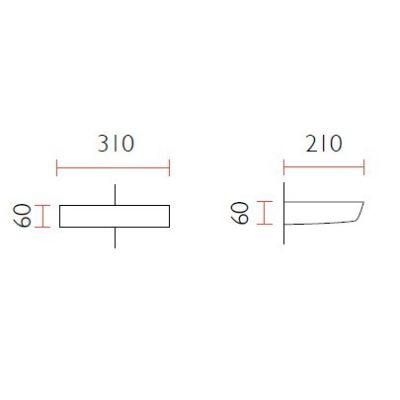 8056 LAMPADA A PARETE ANGOLARE IN CERAMICA EFFETTO GESSO VERNICIABILE 9010 BELFIORE - Cristalensi Shop Online