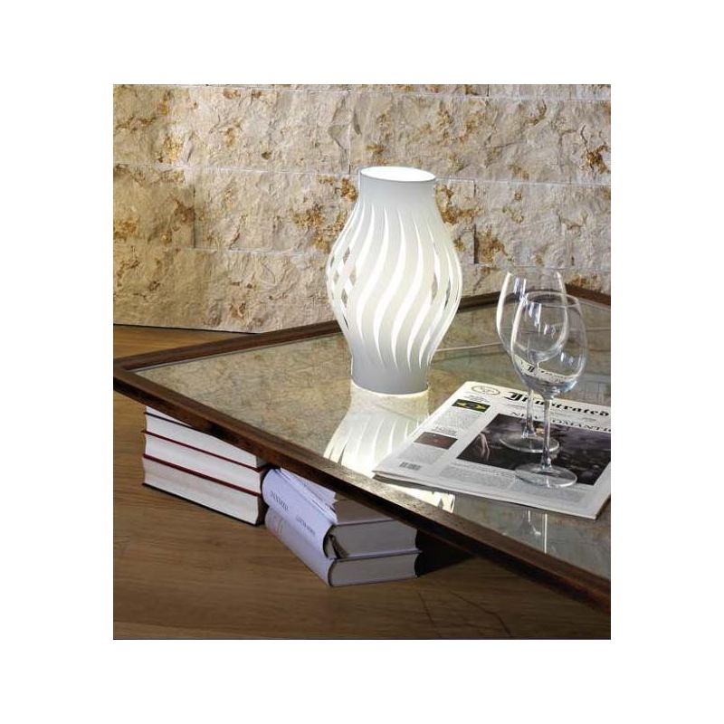 HELIOS LAMPADA DA TAVOLO A LANTERNA D19 IN POLILUX 9 COLORI MODERNA DI LINEA ZERO MADE IN ITALY Linea Zero - Cristalensi Shop On