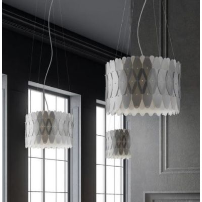 AMANDA LAMPADARIO A SOSPENSIONE D50 IN POLILUX 5 COLORI MODERNO MADE IN ITALY DI LINEA ZERO Linea Zero - Cristalensi Shop Online