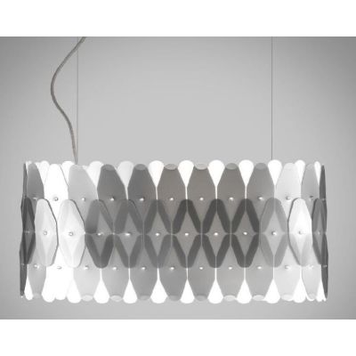 AMANDA S90 LAMPADARIO A SOSPENSIONE OVALE IN POLILUX 5 COLORI MODERNO MADE IN ITALY DI LINEA ZERO Linea Zero - Cristalensi Shop 