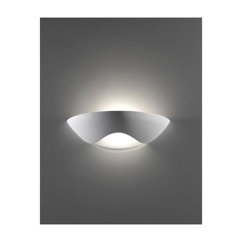 8259 BELFIORE APPLIQUE IN CERAMICA EFFETTO GESSO VERNICIABILE CON VETRO 9010 BELFIORE - Cristalensi Shop Online
