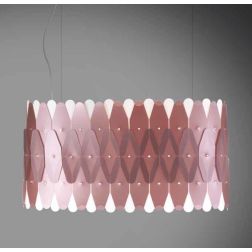 AMANDA S60 LAMPADARIO A SOSPENSIONE OVALE IN POLILUX MODERNO 5 COLORI MADE IN ITALY DI LINEA ZERO Linea Zero - Cristalensi Shop  2