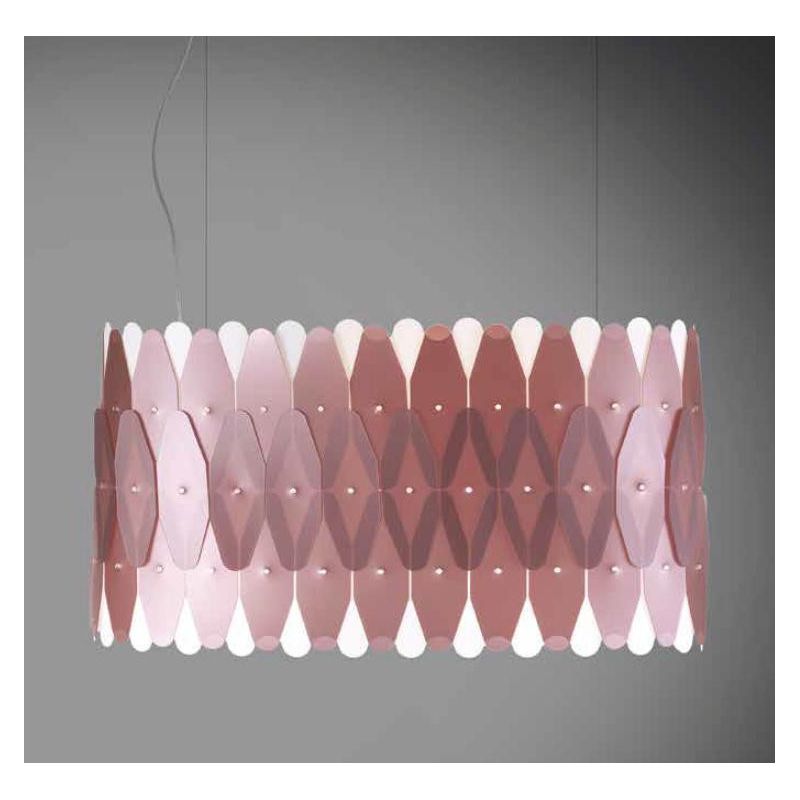 AMANDA S60 LAMPADARIO A SOSPENSIONE OVALE IN POLILUX MODERNO 5 COLORI MADE IN ITALY DI LINEA ZERO Linea Zero - Cristalensi Shop 