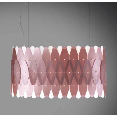 AMANDA S60 LAMPADARIO A SOSPENSIONE OVALE IN POLILUX MODERNO 5 COLORI MADE IN ITALY DI LINEA ZERO Linea Zero - Cristalensi Shop 