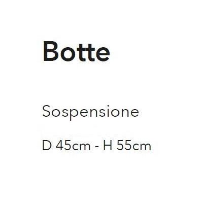 BOTTE SOSPENSIONE CLASSICA COLOR BIANCO CON RIFLESSI ORO E CON LAMPADINA A VISTA CRISTALENSI LUX - Cristalensi Shop Online