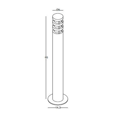 PALO PER ESTERNO IP54 ALTEZZA 65 CM IN ALLUMINIO O ANTRACITE DI GEA LUCE GEA LUCE - Cristalensi Shop Online