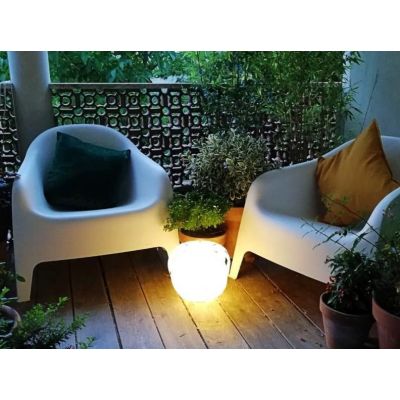 QUEEN LAMPADA DA TERRA D29 PER ESTERNI IP67 IN POLILUX BIANCO DESIGN MODERNO DI LINEA ZERO Linea Zero - Cristalensi Shop Online