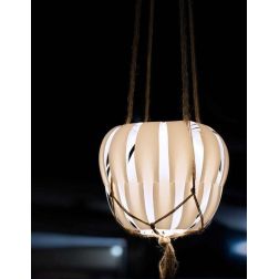 QUEEN LAMPADA A SOSPENSIONE D29 PER ESTERNI IP67 IN POLILUX BIANCO CON CORDA DI LINEA ZERO Linea Zero - Cristalensi Shop Online