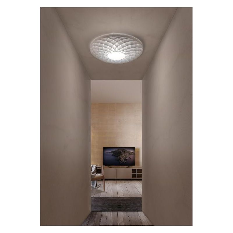 DALIA GRANDE PLAFONIERA MODERNA D98 IN POLILUX 5 COLORI ATTACCO GX53 MADE IN ITALY DI LINEA ZERO Linea Zero - Cristalensi Shop O