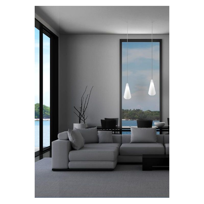 CALLE SOSPENSIONE SINGOLA IN POLILUX BIANCO DESIGN MODERNO DELLA LINEA ZERO MADE IN ITALY Linea Zero - Cristalensi Shop Online