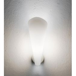 CALLE APPLIQUE CONICA MODERNA IN POLILUX BIANCO DELLA LINEA ZERO MADE IN ITALY Linea Zero - Cristalensi Shop Online