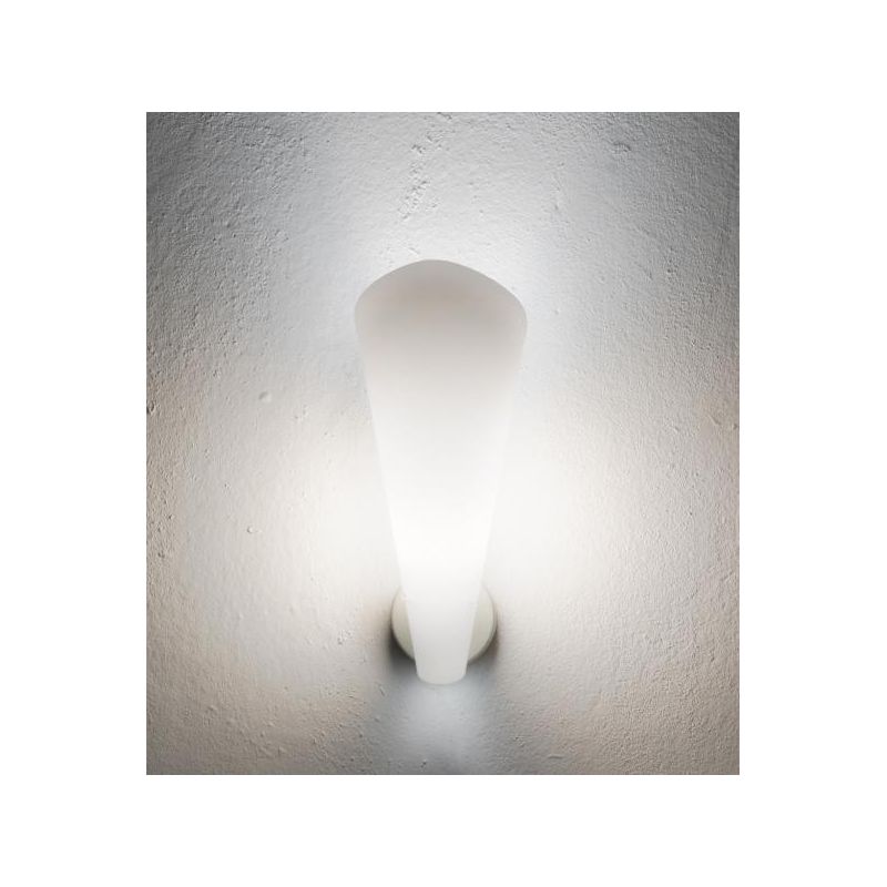 CALLE APPLIQUE CONICA MODERNA IN POLILUX BIANCO DELLA LINEA ZERO MADE IN ITALY Linea Zero - Cristalensi Shop Online