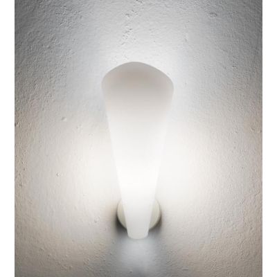 CALLE APPLIQUE CONICA MODERNA IN POLILUX BIANCO DELLA LINEA ZERO MADE IN ITALY Linea Zero - Cristalensi Shop Online