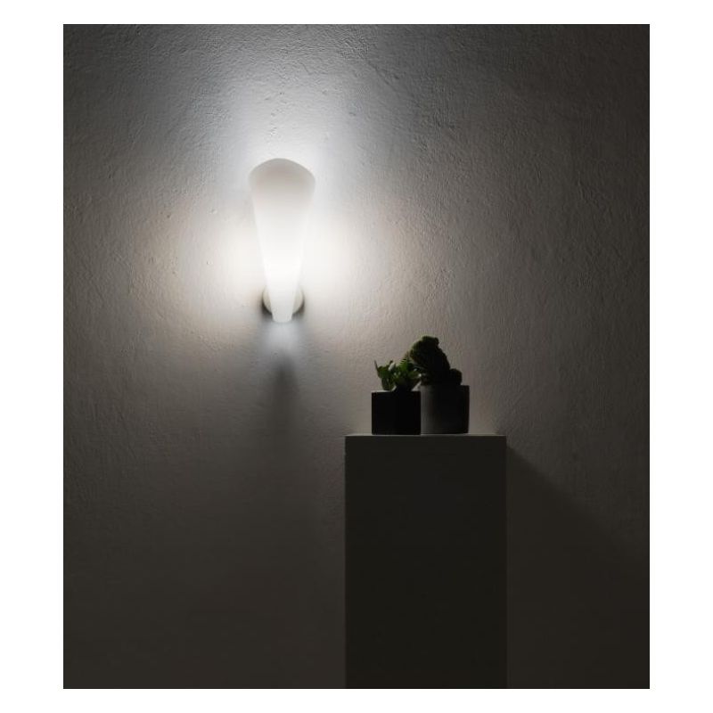 CALLE APPLIQUE CONICA MODERNA IN POLILUX BIANCO DELLA LINEA ZERO MADE IN ITALY Linea Zero - Cristalensi Shop Online