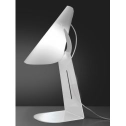 CALLE LAMPADA DA TAVOLO IN POLILUX BIANCO CON BASE IN 3 COLORI MODERNA DI LINEA ZERO MADE IN ITALY Linea Zero - Cristalensi Shop 2