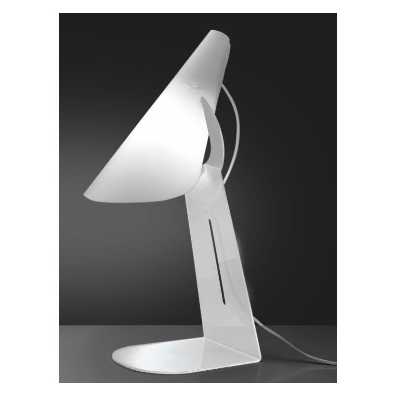 CALLE LAMPADA DA TAVOLO IN POLILUX BIANCO CON BASE IN 3 COLORI MODERNA DI LINEA ZERO MADE IN ITALY Linea Zero - Cristalensi Shop