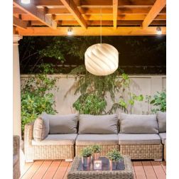 GLOBE PICCOLA SOSPENSIONE DA ESTERNI IP44 IN POLILUX BIANCO D25 CM DESIGN MODERNO DI LINEA ZERO Linea Zero - Cristalensi Shop On