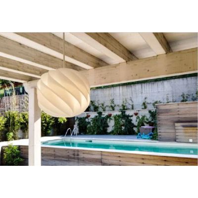 GLOBE PICCOLA SOSPENSIONE DA ESTERNI IP44 IN POLILUX BIANCO D25 CM DESIGN MODERNO DI LINEA ZERO Linea Zero - Cristalensi Shop On