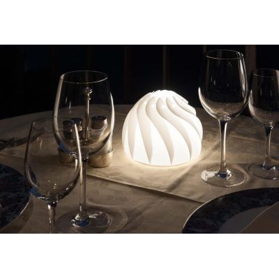 ROSE PICCOLA LAMPADA DA TAVOLO DA ESTERNI IP67 IN POLILUX BIANCO DESIGN MODERNO DI LINEA ZERO Linea Zero - Cristalensi Shop Onli