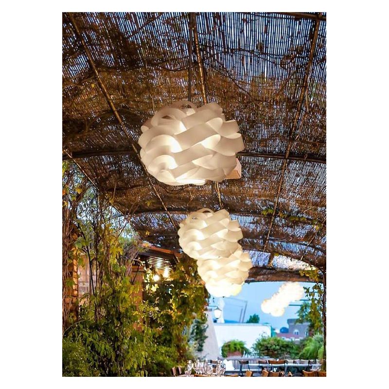 CLOUD SOSPENSIONE DA ESTERNI IP44 IN POLILUX BIANCO D40 DESIGN MODERNO DI LINEA ZERO Linea Zero - Cristalensi Shop Online