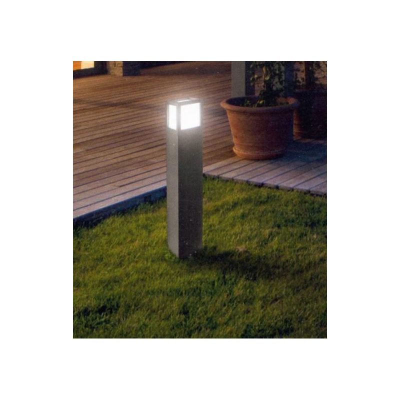 PALO PER ESTERNO ALTEZZA 65 CM IP54 DUE COLORI GRIGIO ALLUMINIO E ANTRACITE 1XE27 GEA LUCE - Cristalensi Shop Online