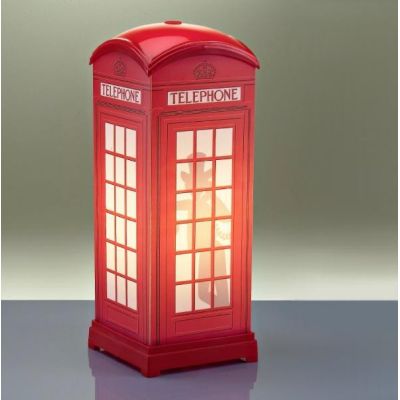 RED PHONE BOX LAMPADA DA TAVOLO IN POLILUX STILE INGLESE PER CAMERETTE BIMBI DI LINEA ZERO Linea Zero - Cristalensi Shop Online