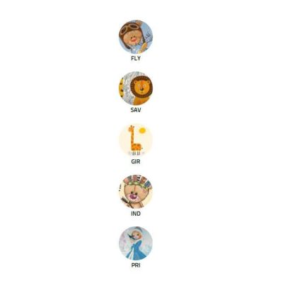 DECOKIDS APPLIQUE DA BAMBINI IN POLILUX CON SIMPATICHE GRAFICHE MADE IN ITALY DI LINEA ZERO Linea Zero - Cristalensi Shop Online