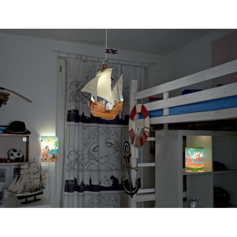 VELIERO PIRATI SOSPENSIONE SIMPATICA PER BAMBINI IN POLILUX DI LINEA ZERO MADE IN ITALY Linea Zero - Cristalensi Shop Online