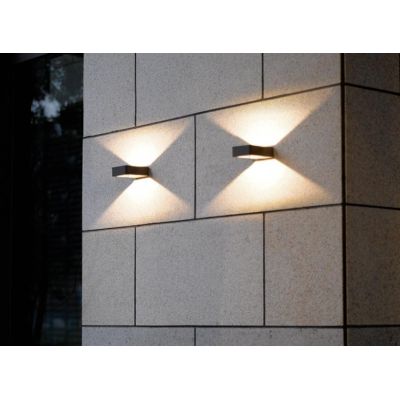 RENO PICCOLA APPLIQUE DA ESTERNI IP54 COLORE ANTRACITE BIEMISSIONE DI LUCE LED 4,5W LUCE 3000K TRIO LIGHTING - Cristalensi Shop 