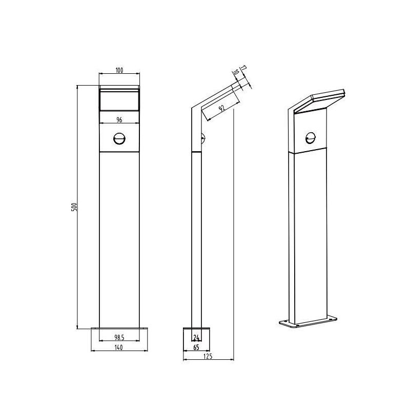 PEARL PALETTO DA ESTERNO CON SENSORE DI MOVIMENTO ANTRACITE MODERNO LED 9W IP54 SQUADRATO TRIO LIGHTING - Cristalensi Shop Onlin
