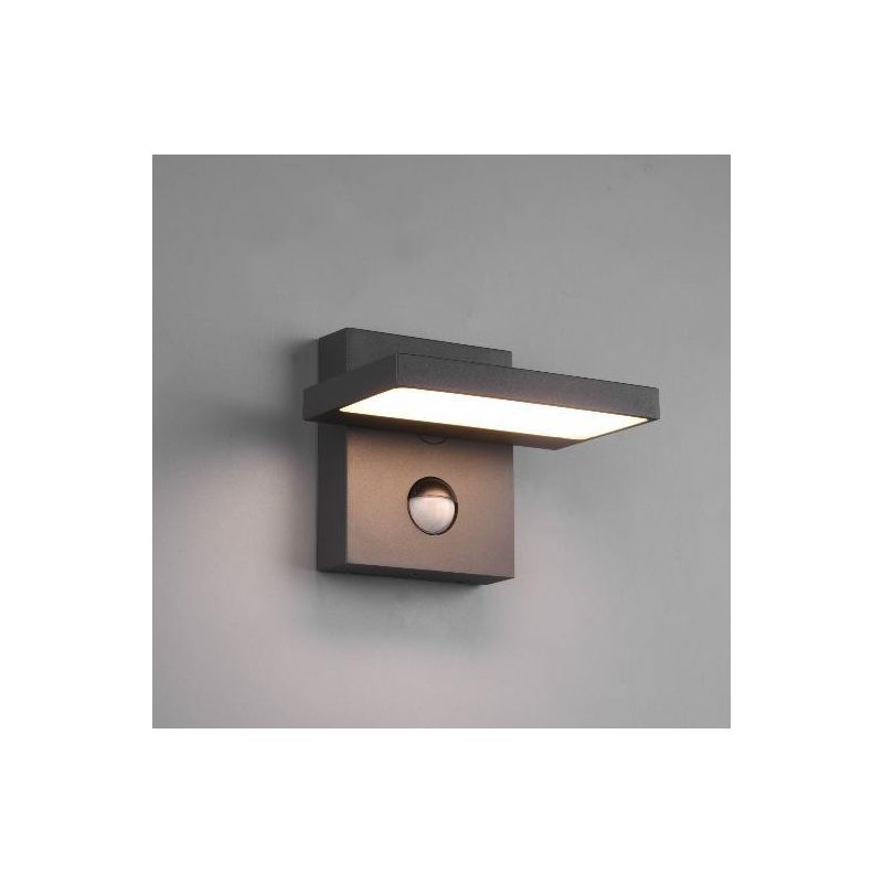HORTON APPLIQUE PER ESTERNI CON SENSORE DI MOVIMENTO ORIENTABILE IP54 LED 8W ANTRACITE TRIO LIGHTING - Cristalensi Shop Online