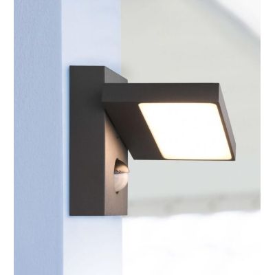 HORTON APPLIQUE PER ESTERNI CON SENSORE DI MOVIMENTO ORIENTABILE IP54 LED 8W ANTRACITE TRIO LIGHTING - Cristalensi Shop Online
