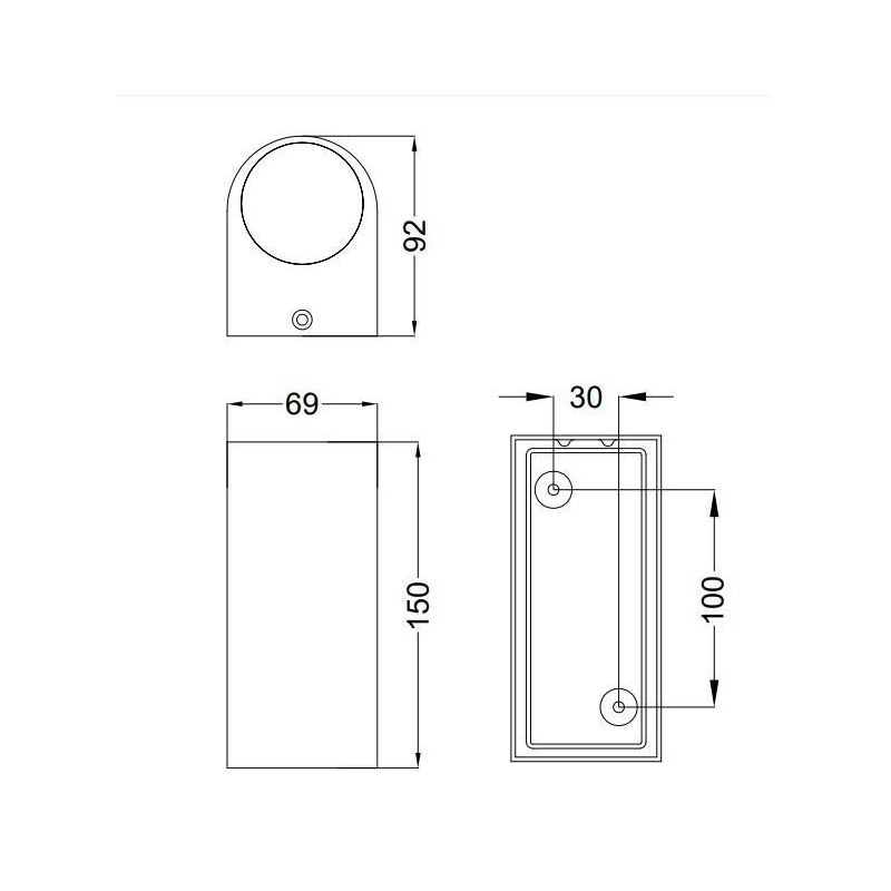 ROYA APPLIQUE A CILINDRO PER ESTERNI IP44 BIEMISSIONE DI LUCE 3 COLORI ATTACCO 2XGU10 TRIO LIGHTING - Cristalensi Shop Online