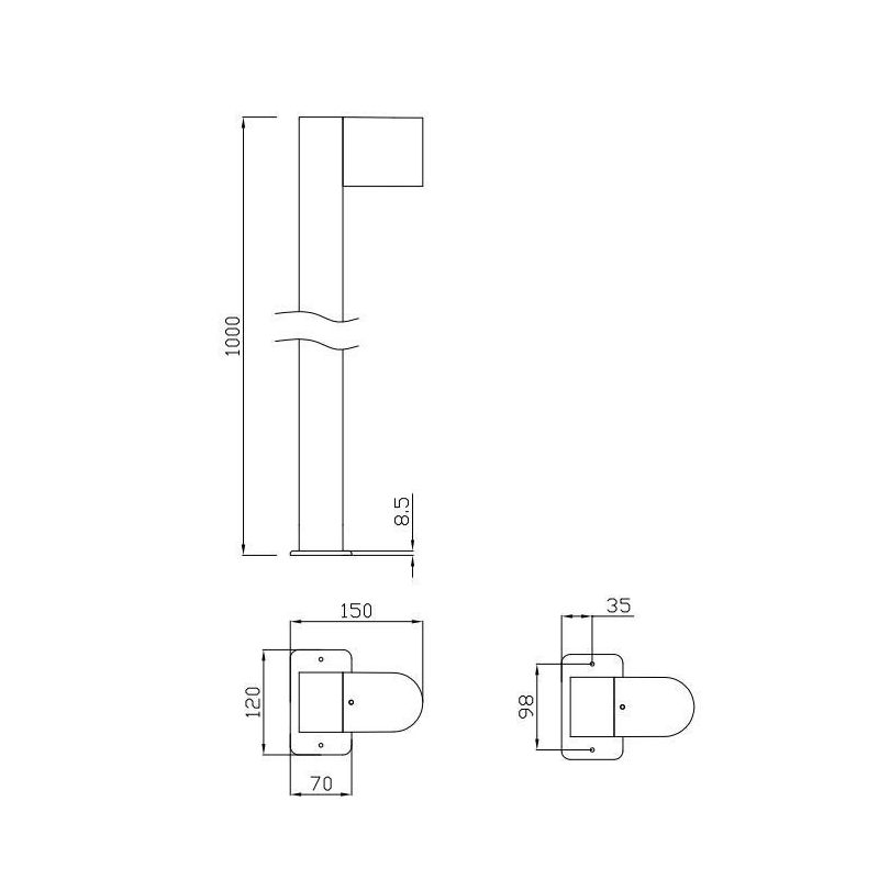 ROYA PALO DA GIARDINO MODERNO H100 IP44 COLORE ANTRACITE CON ATTACCO GU10 TRIO LIGHTING - Cristalensi Shop Online
