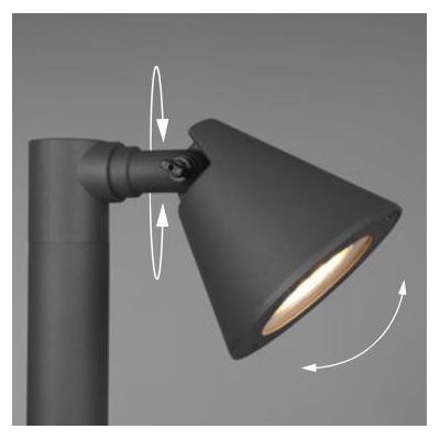 KAVERI FARETTO DA ESTERNI ORIENTABILE IP44 MODERNO COLORE ANTRACITE CON ATTACCO GU10 TRIO LIGHTING - Cristalensi Shop Online