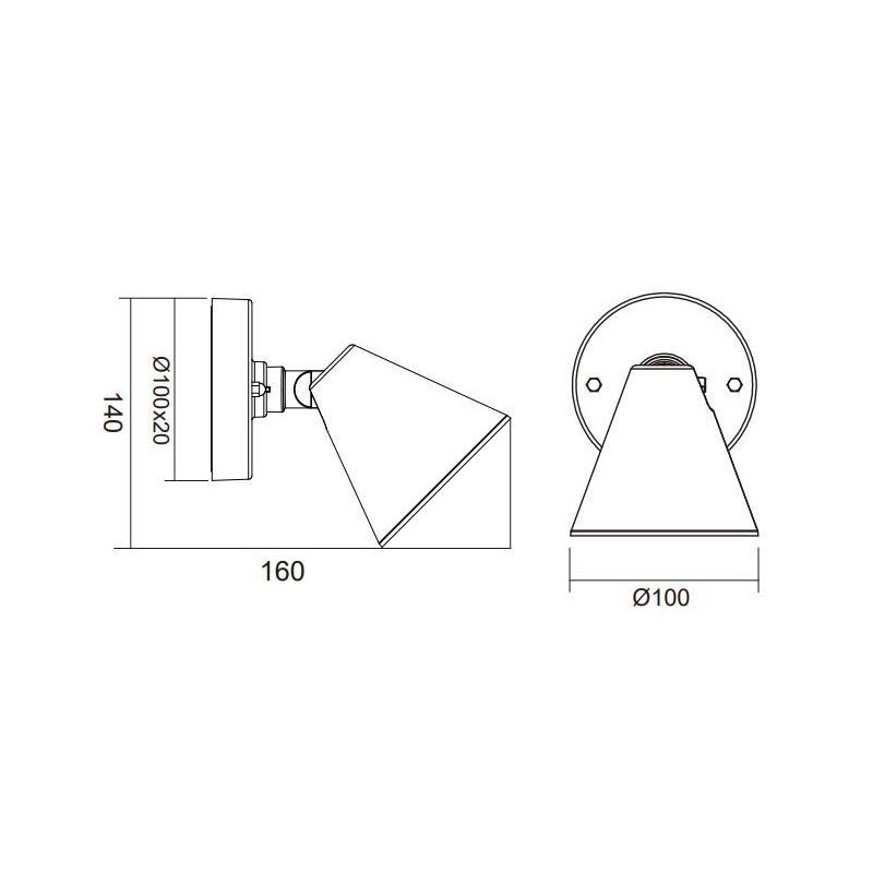 KAVERI FARETTO DA ESTERNI ORIENTABILE IP44 MODERNO COLORE ANTRACITE CON ATTACCO GU10 TRIO LIGHTING - Cristalensi Shop Online
